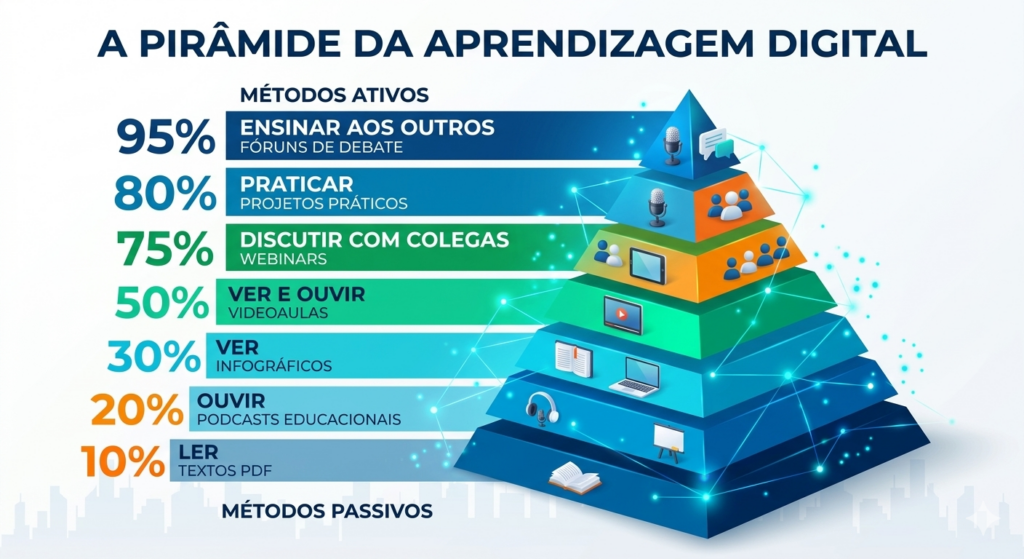 A Pirâmide da Aprendizagem Digital Adaptada para o Ensino a Distância (EaD)