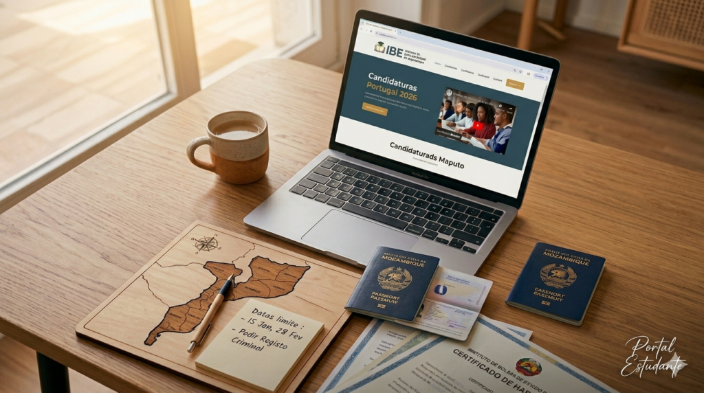 Estudantes em Portugal: Oportunidades de Bolsas de Estudo para Portugal 2026 via Portal Estudante Moçambique