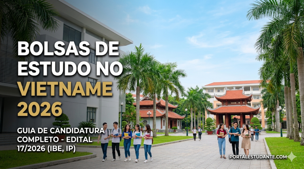 bolsas de estudo no Vietname 2026, guia de candidatura completo, Portal Estudante, edital 17/2026, cooperação Moçambique-Vietname.