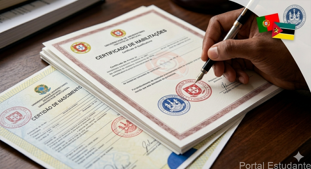 Legalização de documentos académicos moçambicanos para calcular o custo do visto de estudante para Portugal em Moçambique